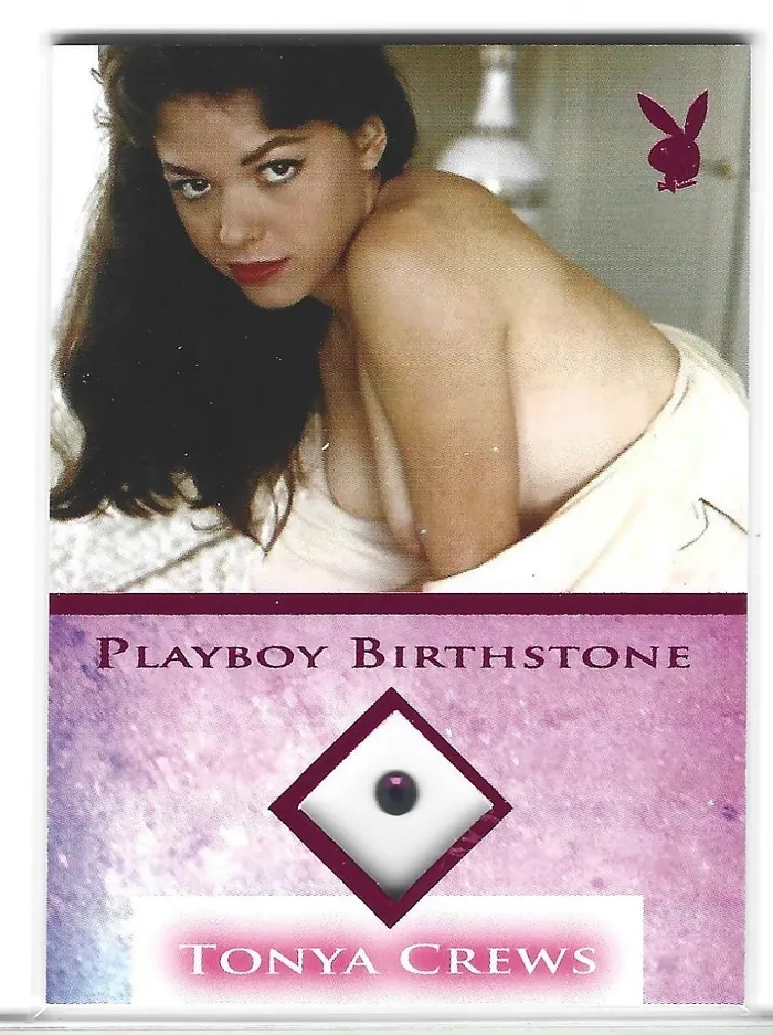 Dans Cards Vibrators Playboy Girls Next Door Tonya Crews Pink Foil Birthstone Card