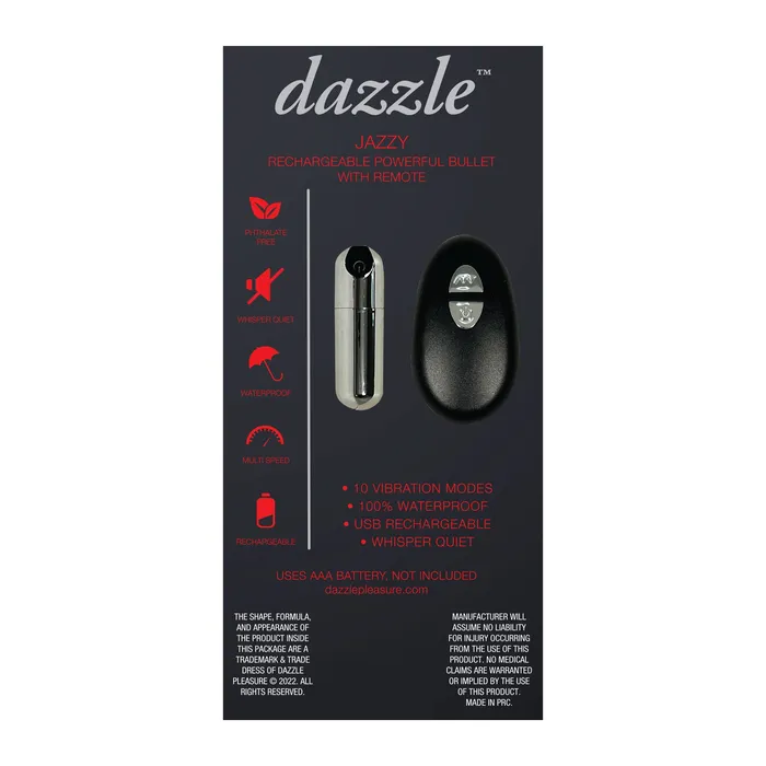Dazzle Jazzy Silver Bullet Castle Megastore Female Sex Toys