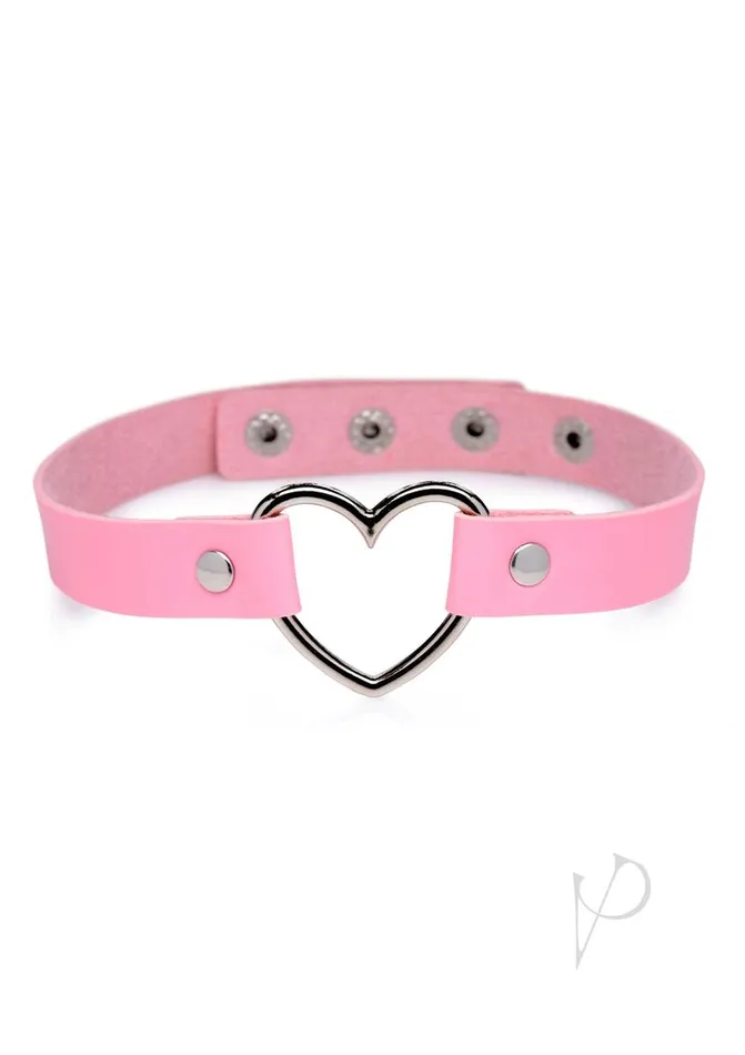 Dildos Master Series Ms Sweet Heart Choker Necklace Pnk