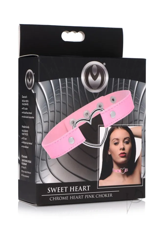 Dildos Master Series Ms Sweet Heart Choker Necklace Pnk