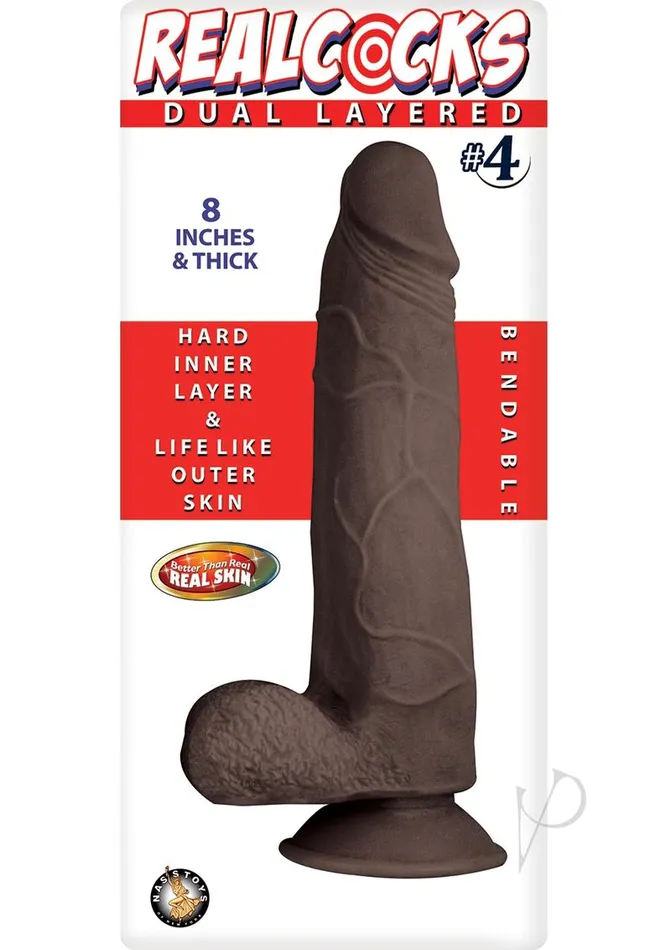 Dildos Realcocks Dual Layered 04 Dark Brown Realcocks