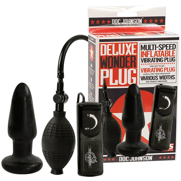 Doc Johnson Anal Doc Johnson Deluxe Wonder Vibrating Inflatable Butt Plug