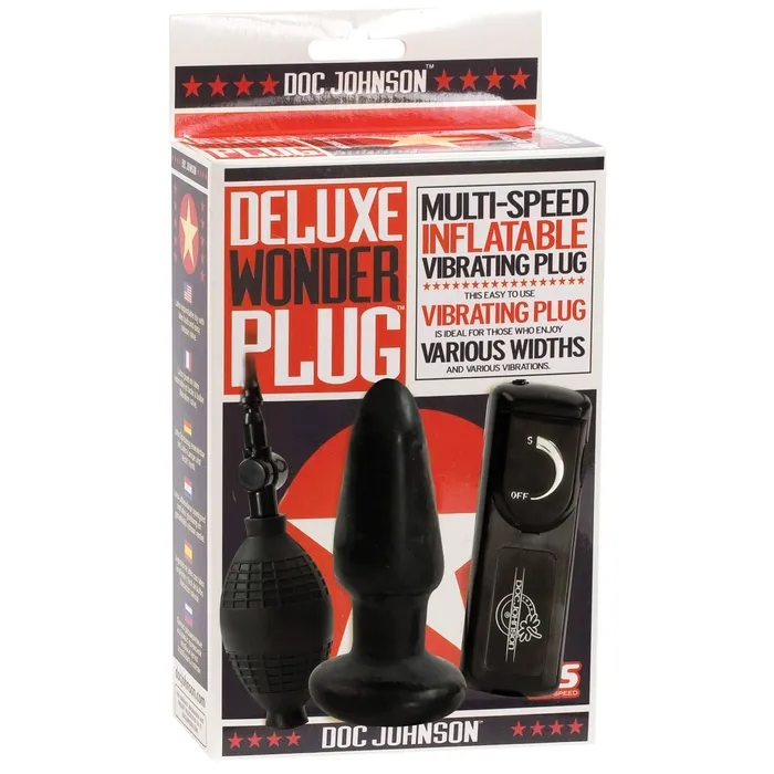 Doc Johnson Anal Doc Johnson Deluxe Wonder Vibrating Inflatable Butt Plug