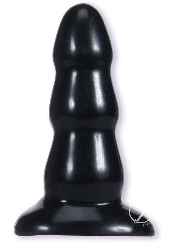 Doc Johnson Anal Triple Ripple Butt Plug Black Med Doc Johnson Anal Triple Ripple Butt Plug Black Med