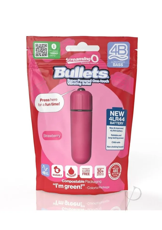 Female Sex Toys Screaming O Screaming O 4b Bullet Strawberry