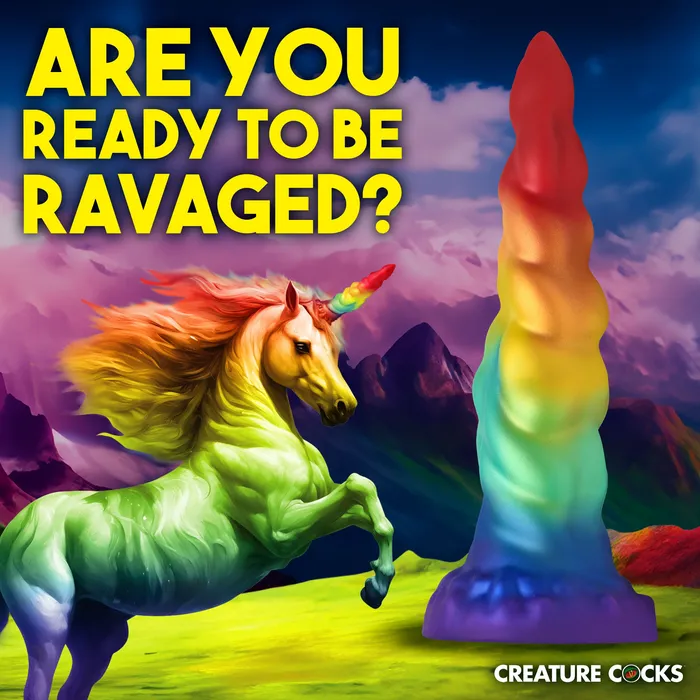 Female Sex Toys XR Brands Magic Rider Unicorn Silicone Dildo