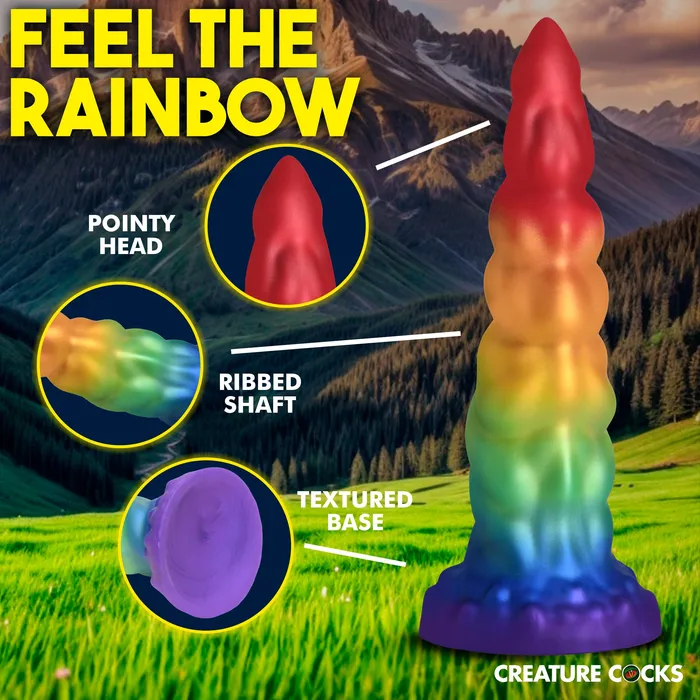 Female Sex Toys XR Brands Magic Rider Unicorn Silicone Dildo
