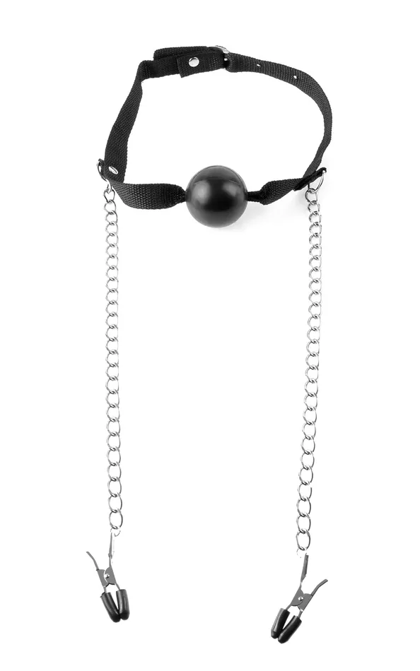 Fetish Fantasy Ball Gag Nipple Clamps Male Sex Toys Fetish Fantasy Ball Gag Nipple Clamps Male Sex Toys