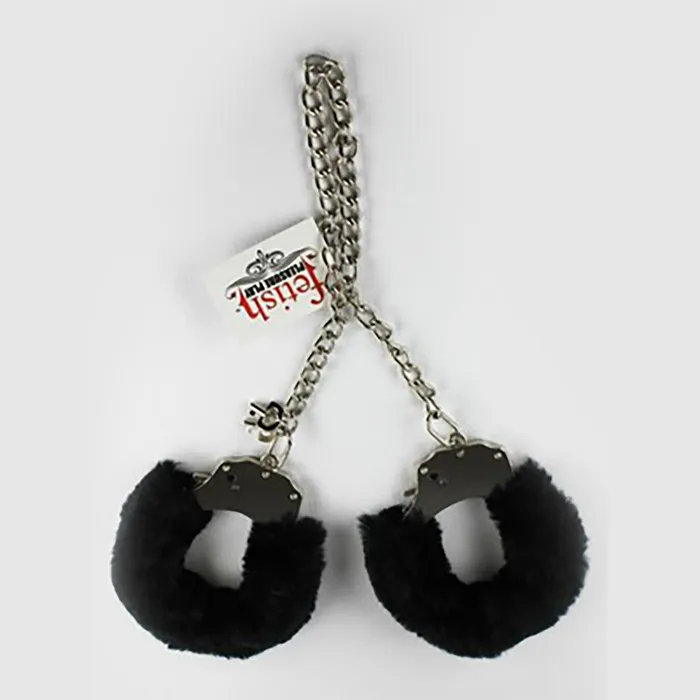 Fetish Pleasure Play Black Furry Ankle Cuffs Castle Megastore Couples