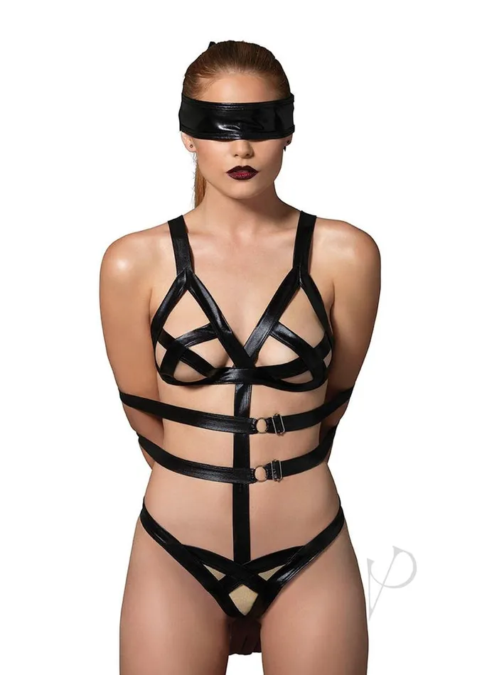 Gstring Teddy Arm Mask Wrist Os Black Leg Avenue Anal