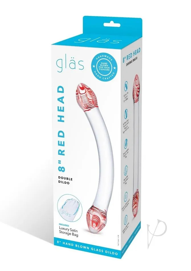 Glas Dildos Red Head Double Dildo