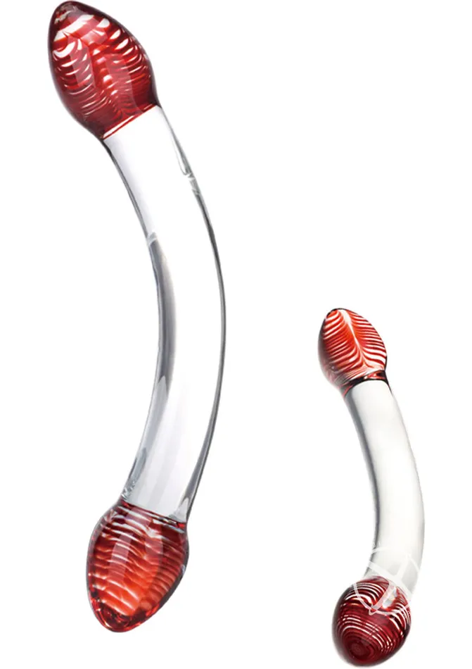 Glas Dildos Red Head Double Dildo Glas Dildos Red Head Double Dildo