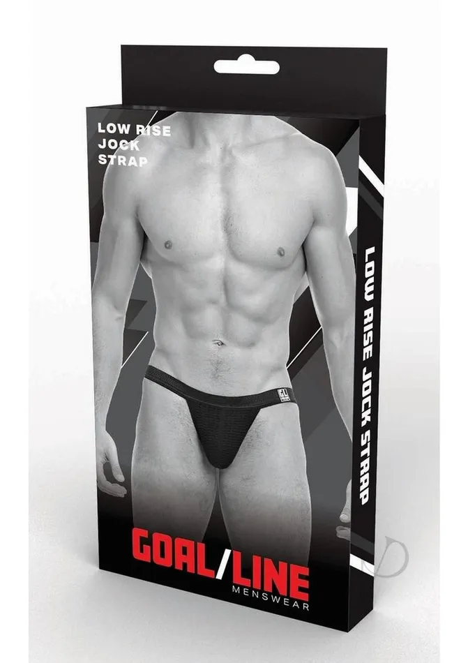 Goal Line Low Rise Jockstrap Sm Blk Goal Line Vibrators