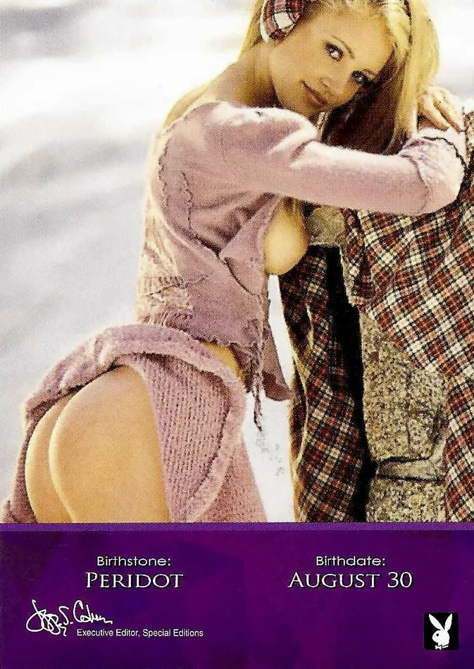 Greenthunderbirds Cards Vibrators Playboy The Book of Lingerie Vol2 Birthstone Stacy Marie Fuson Pink Foil