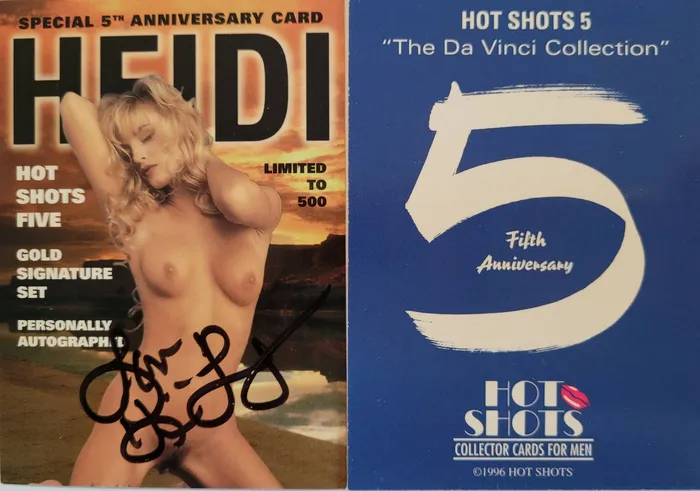 HOT SHOTS FIVE HEIDI LYNN SPECIAL 5 TH ANNIVERSARY CARD GOLD SIGNATURE SET PERSONALLY AUTOGRAPHED LIMITED TO 500 Murdocs Cards Anal HOT SHOTS FIVE HEIDI LYNN SPECIAL 5 TH ANNIVERSARY CARD GOLD SIGNATURE SET PERSONALLY AUTOGRAPHED LIMITED TO 500 Murdocs Cards Anal
