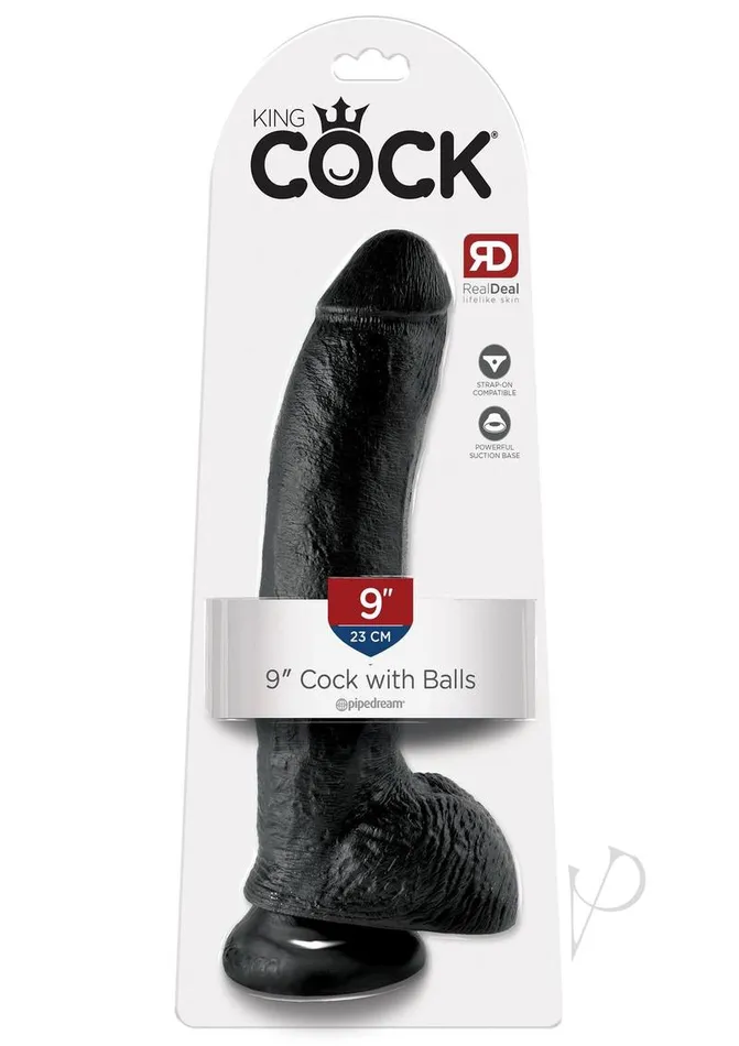 Kc 9 Cock Wballs Black King Cock Dildos