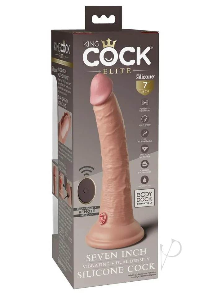 Kc Elite Dual Dense Vibe Cock 7 Light King Cock Vibrators