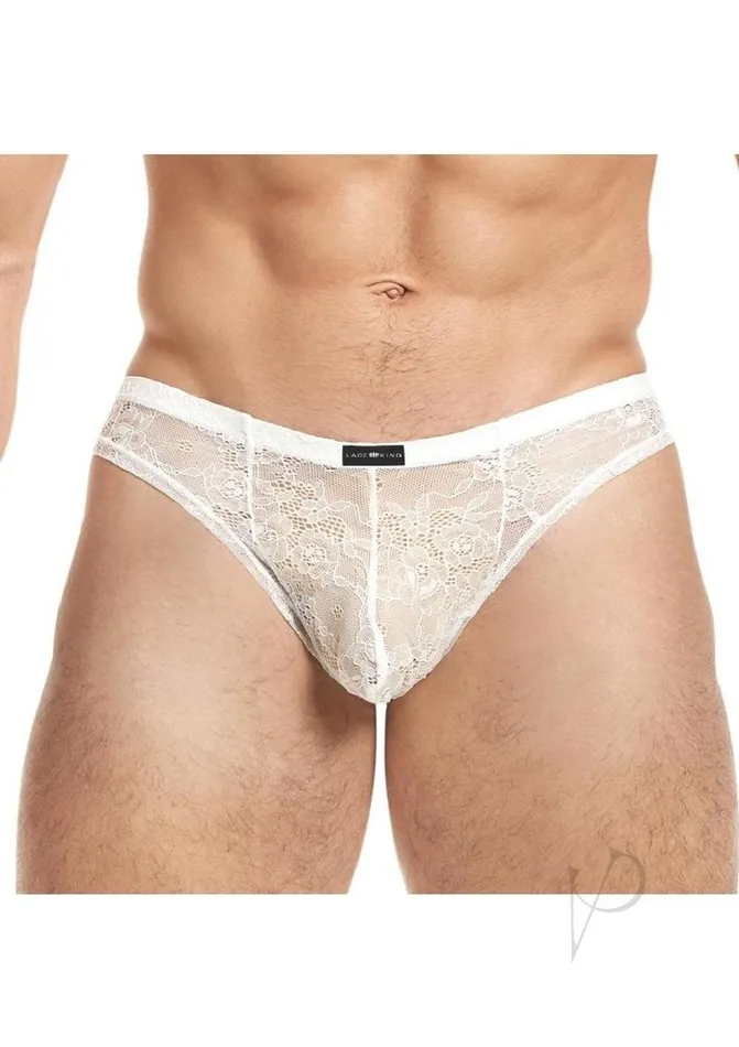 Lace King Lace King Lace Bikini Ml Wht Vibrators