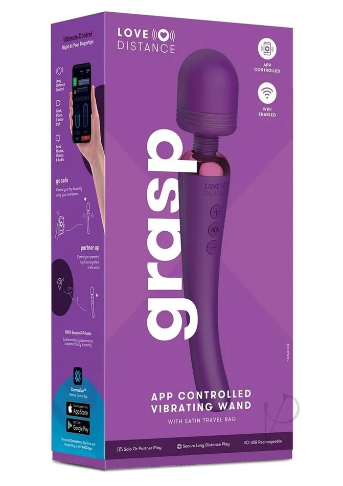 Love Distance Vibrators Love Distance Grasp Wand Purple