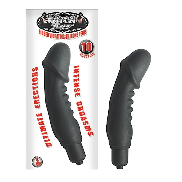 Mack Tuff Ribbed 10 Function Silicone Penis Waterproof Vibrator Nasstoys Female Sex Toys