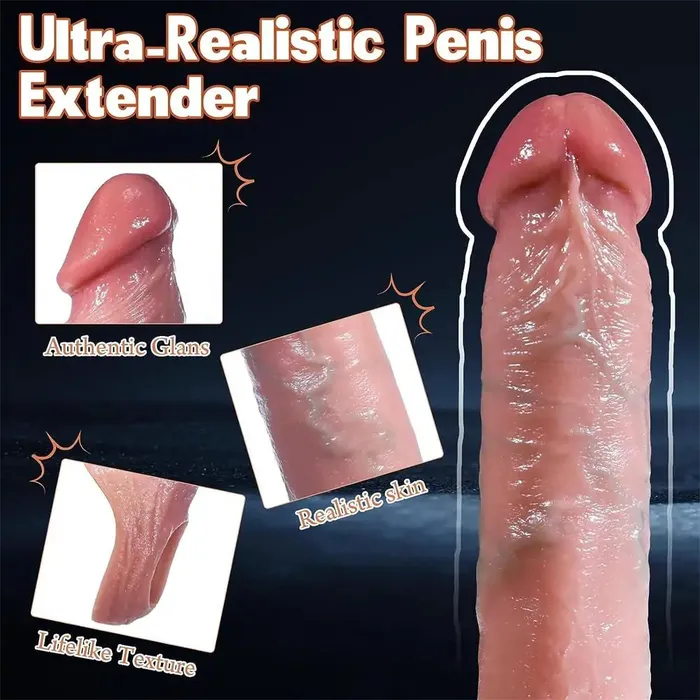 26 Extra Inches Reusable Penis Sleeve for Men Penis Extender with Ball Loop Adorime Male Sex Toys