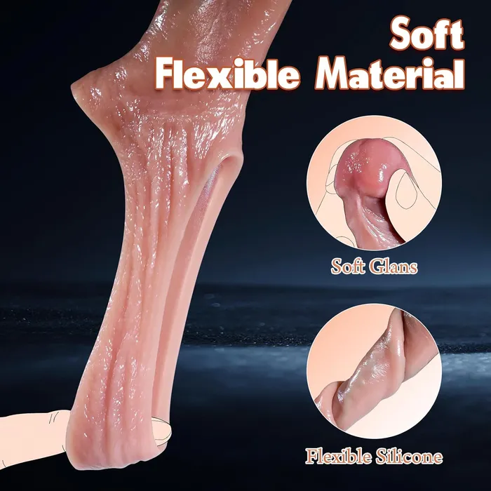 26 Extra Inches Reusable Penis Sleeve for Men Penis Extender with Ball Loop Adorime Male Sex Toys