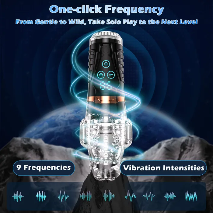 Male Sex Toys MultiFunctional Suction Masturbator with 10 Vibration Patterns Oronova
