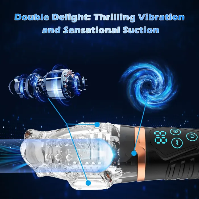 Male Sex Toys MultiFunctional Suction Masturbator with 10 Vibration Patterns Oronova