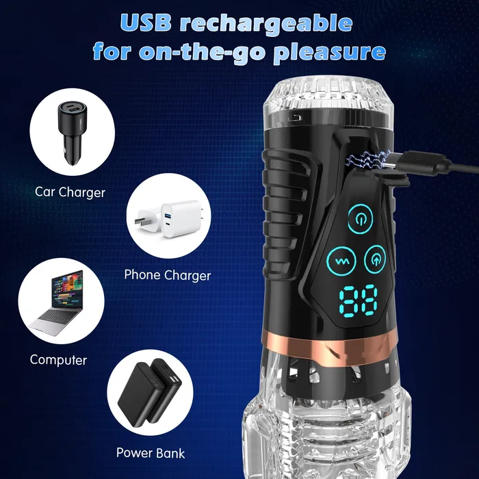 Male Sex Toys MultiFunctional Suction Masturbator with 10 Vibration Patterns Oronova