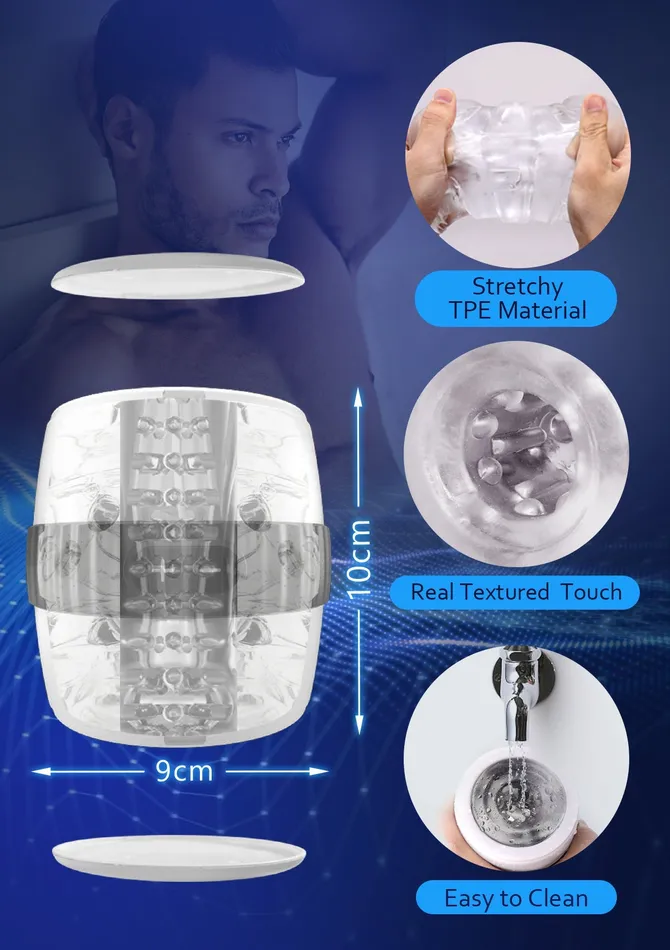 Male Sex Toys Oronova Male Masturbator with Open Design and Vibrating Stimulation