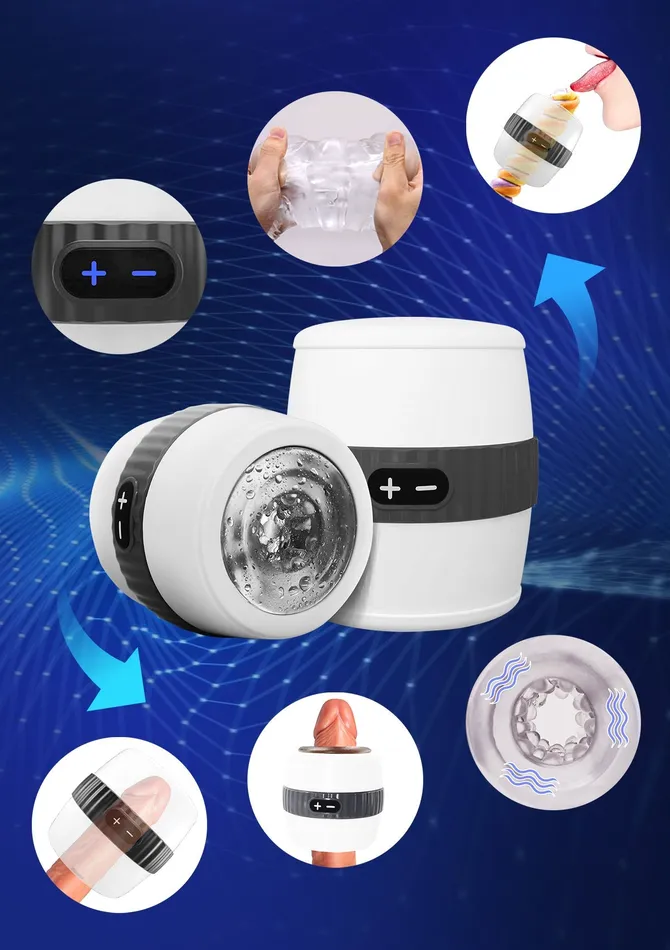 Male Sex Toys Oronova Male Masturbator with Open Design and Vibrating Stimulation