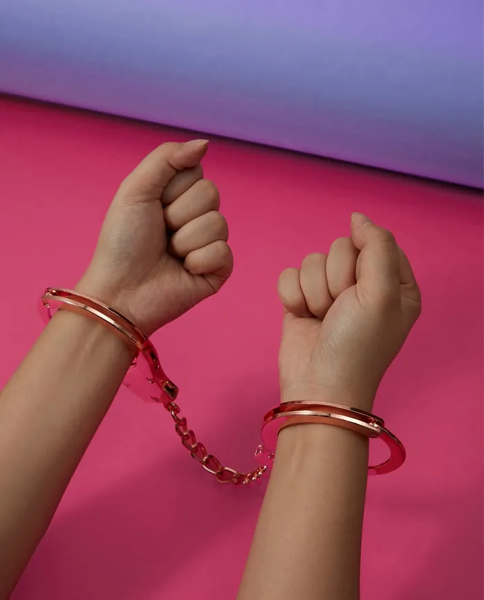 Rose Gold Bondage Hand Cuffs Idea Leather Couples