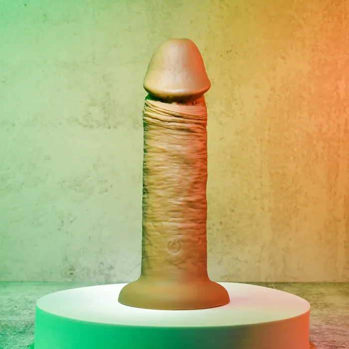6 Girthy Vibrating Dong Evolved Dildos