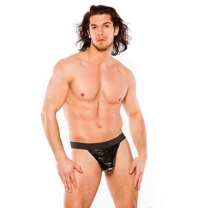 Allure Lingerie Zeus Wet Look Thong One Size Allure Lingerie Teddies And Bodies