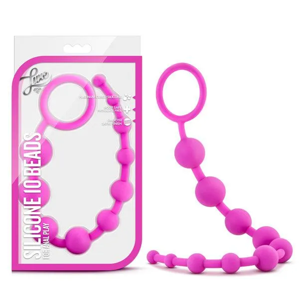 Anal Blush Luxe Silicone 10 Beads Blush