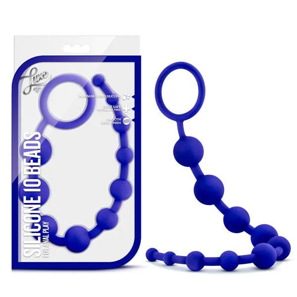 Anal Blush Luxe Silicone 10 Beads Blush