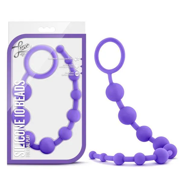 Anal Blush Luxe Silicone 10 Beads Blush