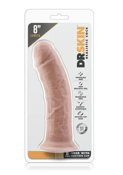 Blush Dildos Blush Dr Skin Vanilla 8 Inch Cock With Suction Cup
