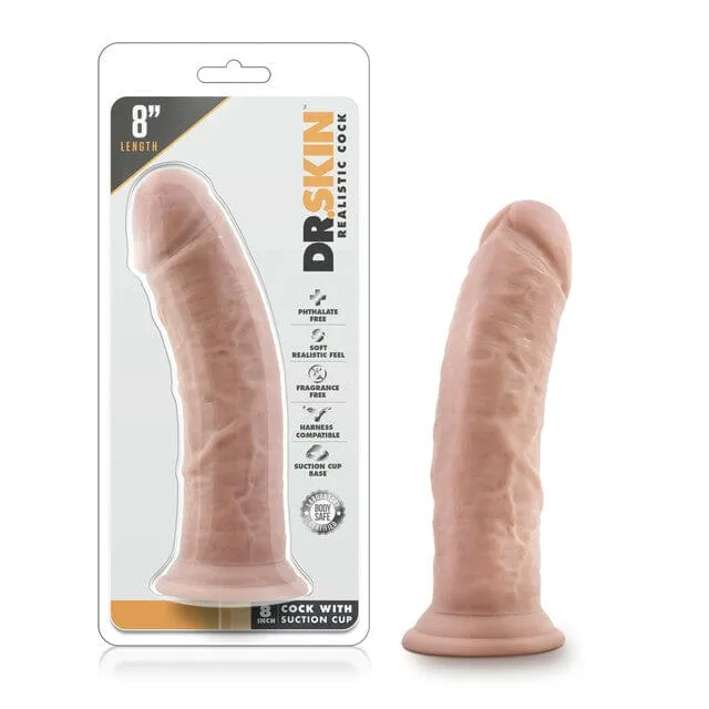 Blush Dildos Blush Dr Skin Vanilla 8 Inch Cock With Suction Cup