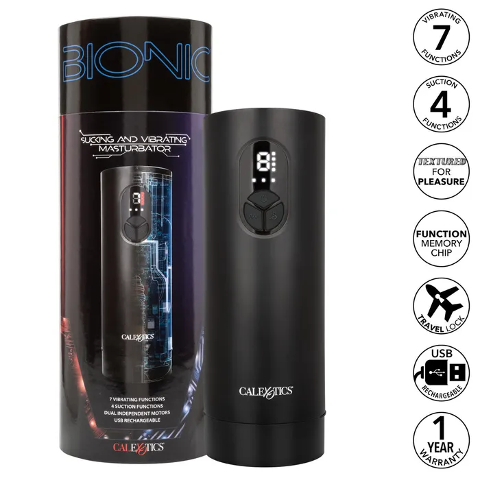 Calexotics Male Sex Toys Bionic Sucking and Vibrating Masturbator