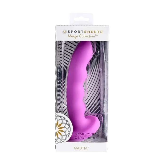 Dildos Sportsheets Sportsheets Nautia 8 Silicone Dildo Purple