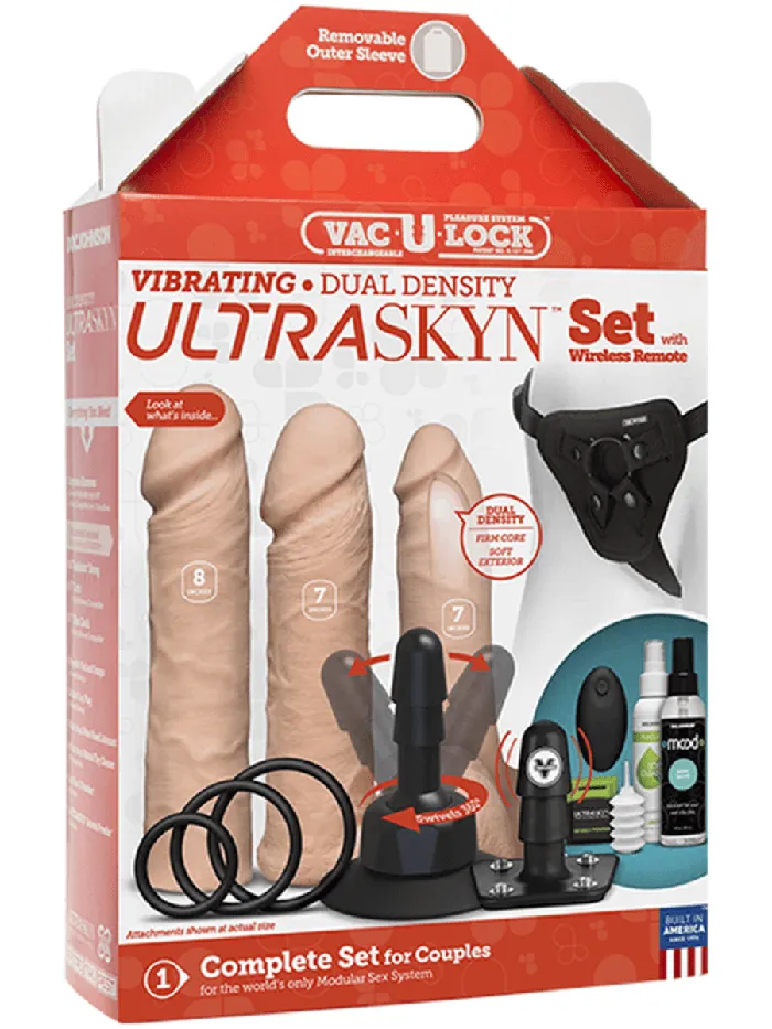 Dildos Vac U Lock VacULock Vibrating Dual Density ULTRASKYN