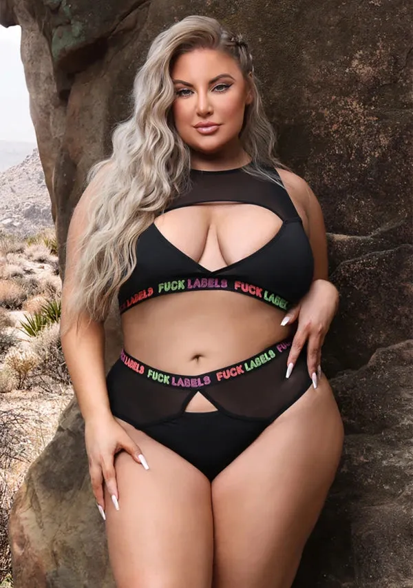 Fantasy Lingerie Plus Size Plus Size Fuck Labels Crop Top Set