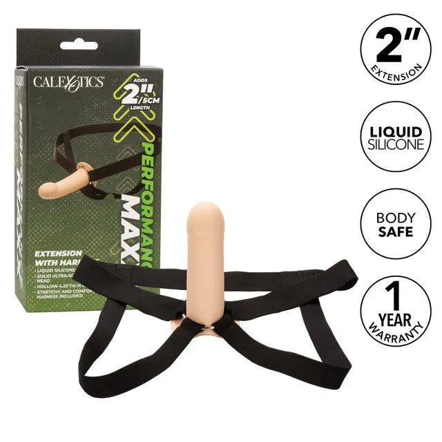 Female Sex Toys Calexotics Performance Maxx Extension with Harness Ivory