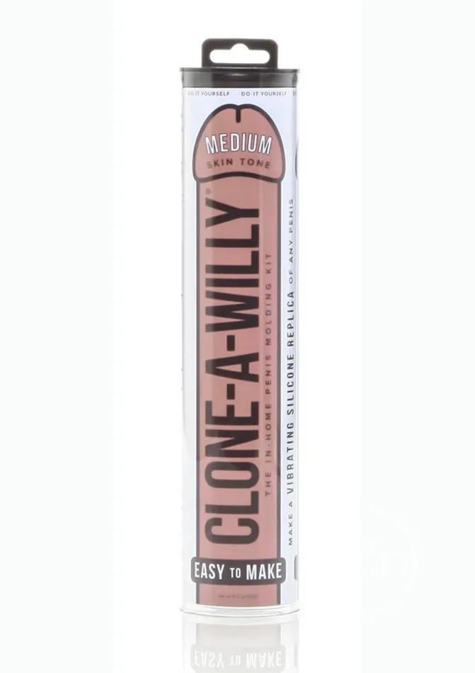 Female Sex Toys CloneAWilly CloneAWilly Silicone Dildo Molding Kit with Vibrator Caramel