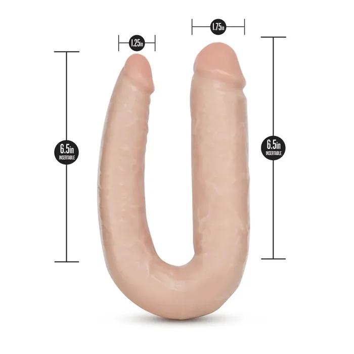 Female Sex Toys Dr Skin Dual Penetrating 18 Dildo Blush