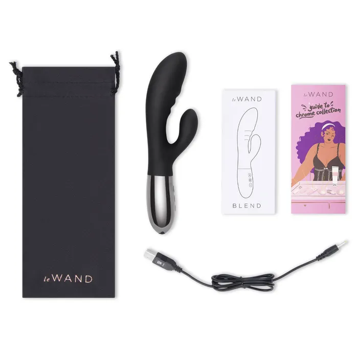 Female Sex Toys Le Wand Le Wand Chrome Blend Rabbit Vibrator