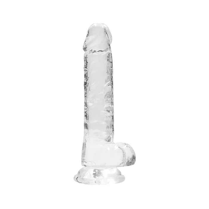 Female Sex Toys REALROCK Crystal 7 in Realistic Dong with Balls Shots