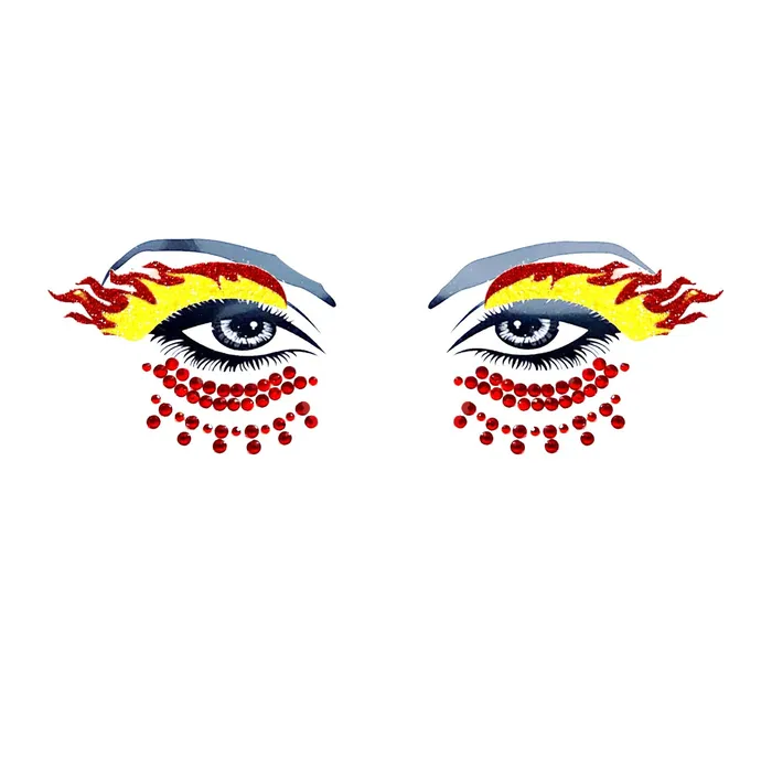 Ghost Rider Glitter Flame Face Jewels Neva Nude Female Sex Toys