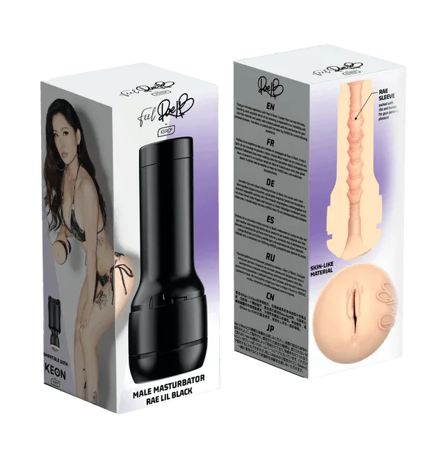 Kiiroo Feel Rae Lil Black Stroker Kiiroo Male Sex Toys